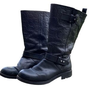 Coach Signature C Virginia Black Boots 8